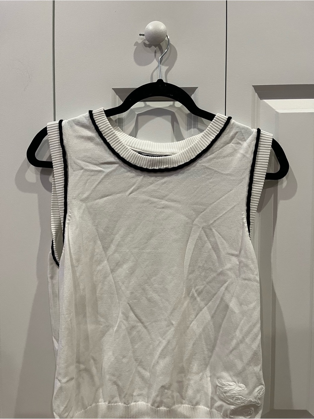 Karl Lagerfeld White Tank with Black Trim